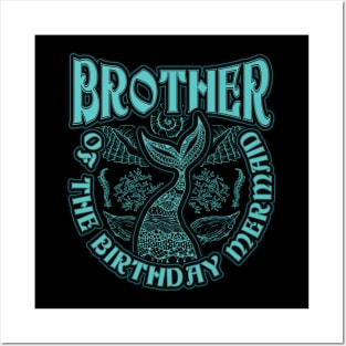 Brother of the Birthday Mermaid Posters and Art